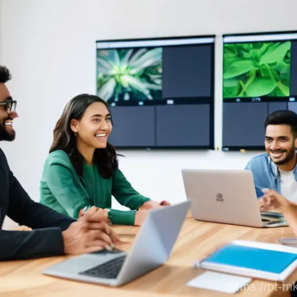 디지털 공유재의 효과적인 관리 접근법 - **Community and Collaborative Digital Commons**
    A vibrant, medium shot of a diverse group of adu...