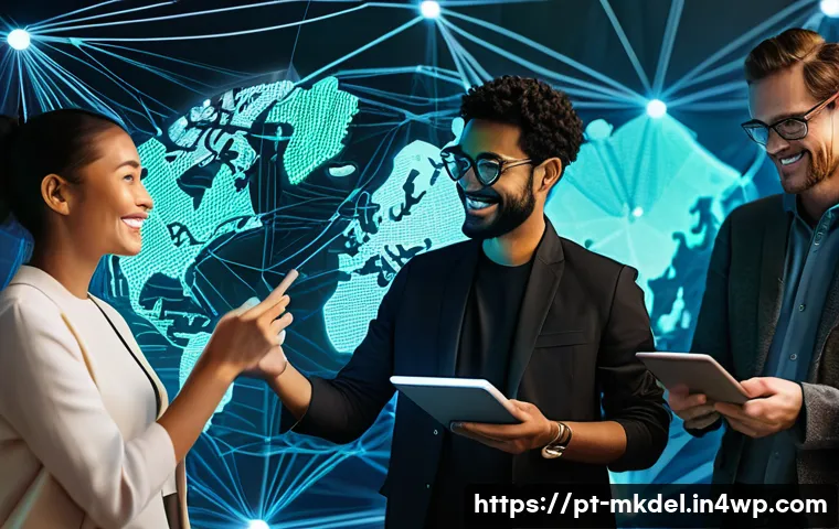 디지털 공유재와 지속 가능한 개발 목표 - **Prompt 1: Global Connectivity for a Sustainable Future**
    A vibrant, dynamic illustration depic...