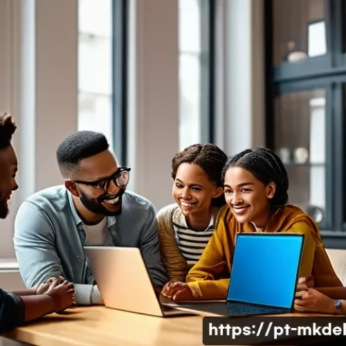 디지털 공유재의 사용자 참여 증가 방법 - A vibrant and diverse digital community gathering in a cozy, modern online forum setting, showing pe...